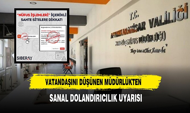 Vatandaşını Düşünen Müdürlükten  Sanal Dolandırıcılık Uyarısı