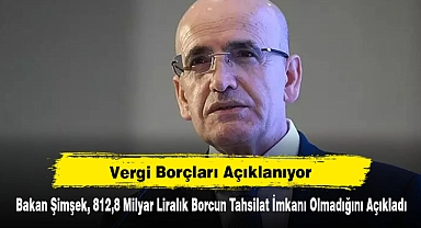 Vergi Borçları Açıklanıyor: Bakan Şimşek, 812,8 Milyar Liralık Borcun Tahsilat İmkanı Olmadığını Açıkladı
