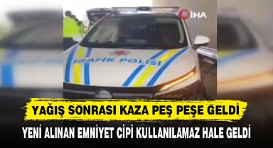 YAĞIŞ SONRASI KAZA PEŞ PEŞE GELDİ