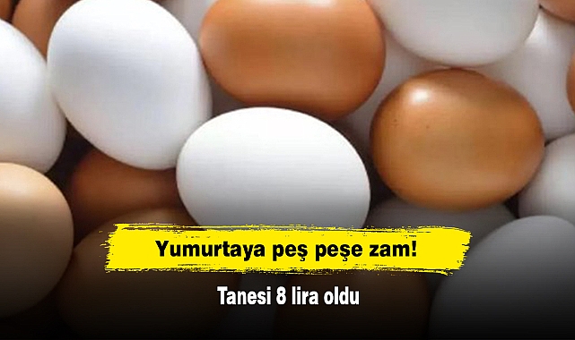 Yumurtaya peş peşe zam: Tanesi 8 lira oldu