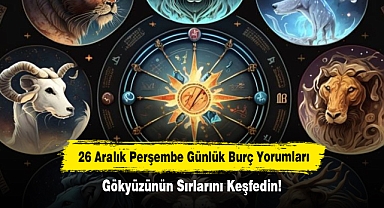 26 Aralık Perşembe Günlük Burç Yorumları: Gökyüzünün Sırlarını Keşfedin!