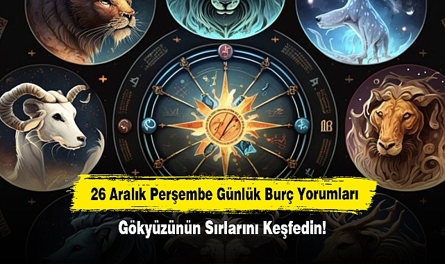 26 Aralık Perşembe Günlük Burç Yorumları: Gökyüzünün Sırlarını Keşfedin!