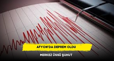 Afyon'da Deprem Oldu Merkez Üssü Şuhut