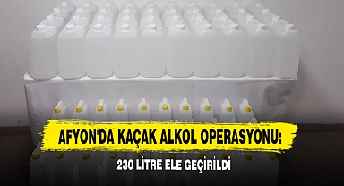 Afyon'da Kaçak Alkol Operasyonu: 230 Litre Ele Geçirildi