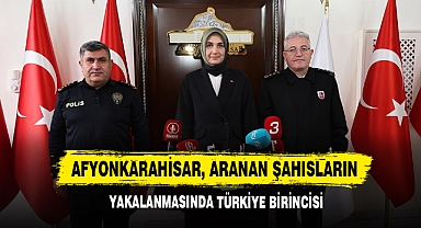 Afyonkarahisar, Aranan Şahısların Yakalanmasında Türkiye Birincisi