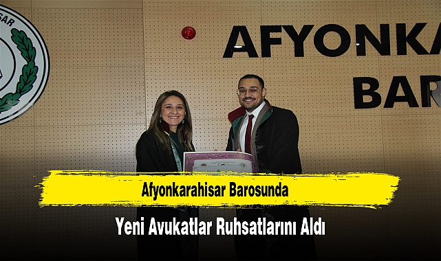 Afyonkarahisar Barosunda Yeni Avukatlar Ruhsatlarını Aldı