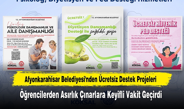 Afyonkarahisar Belediyesi'nden Ücretsiz Destek Projeleri
