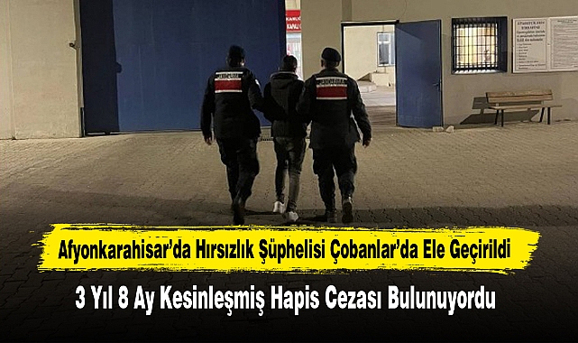 Afyonkarahisar'da Hırsızlık Şüphelisi Çobanlar'da Ele Geçirildi