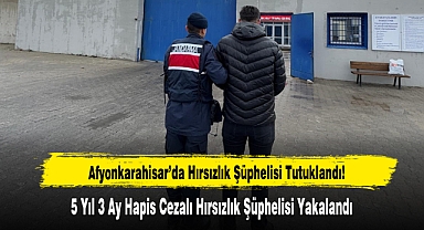 Afyonkarahisar’da Hırsızlık Şüphelisi Tutuklandı!