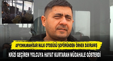 AFYONKARAHİSAR HALK OTOBÜSÜ ŞOFÖRÜNDEN ÖRNEK DAVRANIŞ