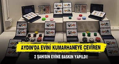 Aydın’da Evini Kumarhaneye Çeviren 2 Şahısın Evine Baskın Yapıldı!