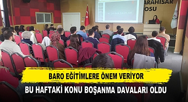Baro Eğitimlere Önem Veriyor Bu Haftaki Konu Boşanma Davaları Oldu