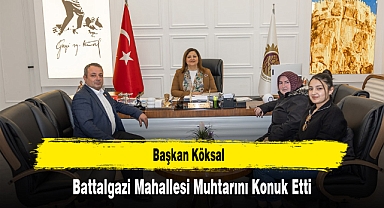 Başkan Köksal, Battalgazi Mahallesi Muhtarını Konuk Etti