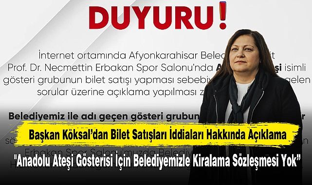 Başkan Köksal’dan Bilet Satışları İddiaları Hakkında Açıklama