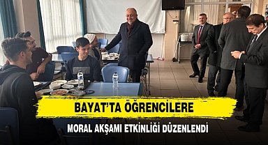 Bayat’ta Öğrencilere Moral Akşamı Etkinliği Düzenlendi