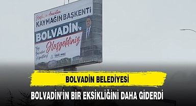 BOLVADİN BELEDİYESİ BOLVADİN'İN BİR EKSİKLİĞİNİ DAHA GİDERDİ