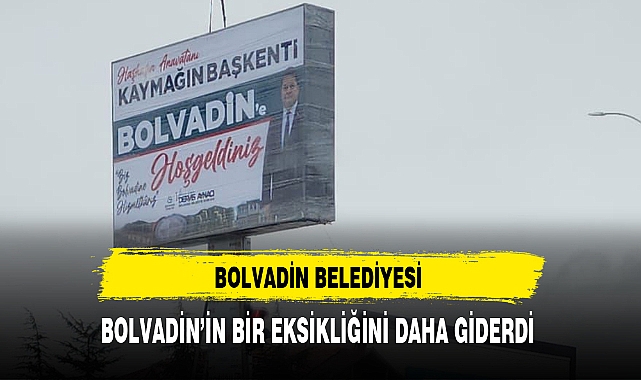 BOLVADİN BELEDİYESİ BOLVADİN'İN BİR EKSİKLİĞİNİ DAHA GİDERDİ