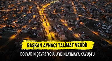 Bolvadin Çevre Yolu Aydınlatmaya Kavuştu