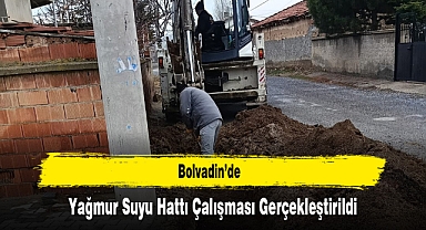 Bolvadin’de, Yağmur Suyu Hattı Çalışması Gerçekleştirildi