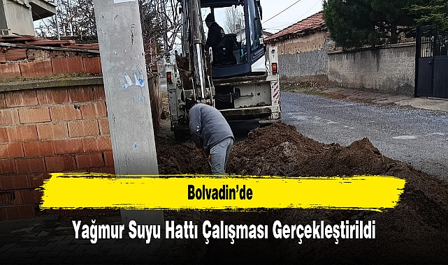 Bolvadin’de, Yağmur Suyu Hattı Çalışması Gerçekleştirildi
