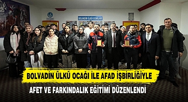 Bolvadin Ülkü Ocağı ile AFAD İşbirliğiyle Afet ve Farkındalık Eğitimi Düzenlendi