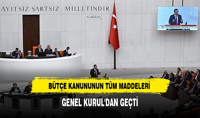 BÜTÇE KANUNUNUN TÜM MADDELERİ GENEL KURUL'DAN GEÇTİ