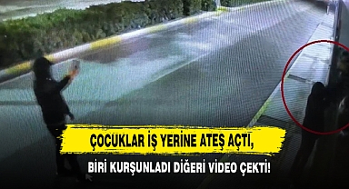 Çocuklar İş Yerine Ateş Açtı, Biri Kurşunladı Diğeri Video Çekti!