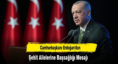 Cumhurbaşkanı Erdoğan'dan Şehit Ailelerine Başsağlığı Mesajı