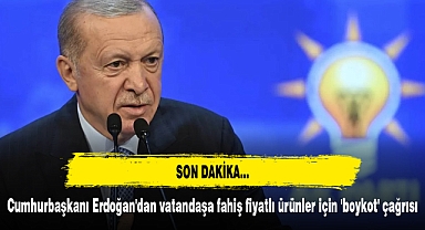Cumhurbaşkanı Erdoğan'dan vatandaşa fahiş fiyatlı ürünler için 'boykot' çağrısı