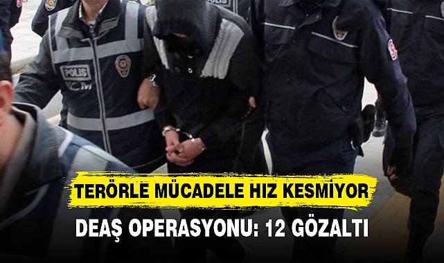 DEAŞ OPERASYONU: 12 GÖZALTI