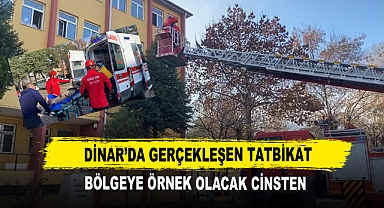 Dinar’da Gerçekleşen Tatbikat Bölgeye Örnek Olacak Cinsten