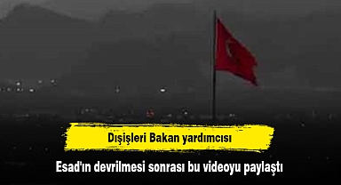 Dışişleri Bakan yardımcısı, Esad'ın devrilmesi sonrası bu videoyu paylaştı