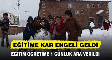EĞİTİM ÖĞRETİME 1 GÜNLÜK ARA VERİLDİ