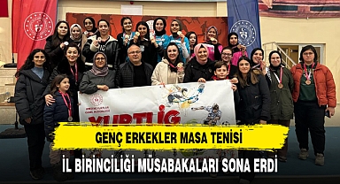 GENÇ ERKEKLER MASA TENİSİ İL BİRİNCİLİĞİ MÜSABAKALARI SONA ERDİ