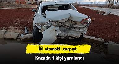 İki otomobil çarpıştı: Kazada 1 kişi yaralandı