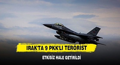 Irak'ta 9 PKK'lı Terörist Etkisiz Hale Getirildi
