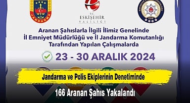 Jandarma ve Polis Ekiplerinin Denetiminde 166 Aranan Şahıs Yakalandı