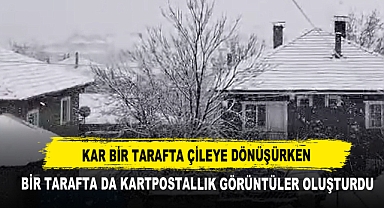 Kar Bir Tarafta Çileye Dönüşürken Bir Tarafta da Kartpostallık Görüntüler Oluşturdu