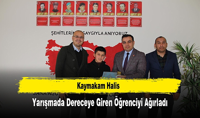 Kaymakam Halis, Yarışmada Dereceye Giren Öğrenciyi Ağırladı