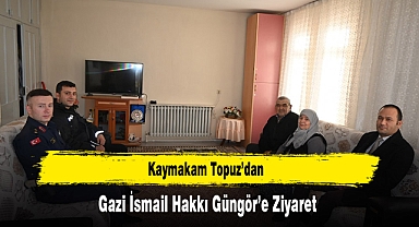 Kaymakam Topuz'dan, Gazi İsmail Hakkı Güngör'e Ziyaret