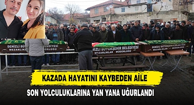 Kazada Hayatını Kaybeden Aile Son Yolculuklarına Yan Yana Uğurlandı