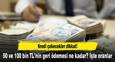 Kredi çekecekler dikkat! 50 ve 100 bin TL’nin geri ödemesi ne kadar? İşte oranlar