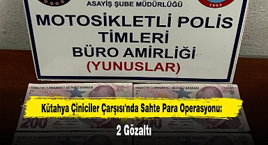 Kütahya Çiniciler Çarşısı'nda Sahte Para Operasyonu: 2 Gözaltı