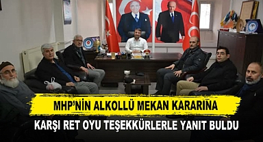 MHP'nin Alkollü Mekan Kararına Karşı Ret Oyu Teşekkürlerle Yanıt Buldu