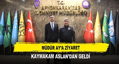 Müdür Ay'a Ziyaret Kaymakam Aslan'dan Geldi