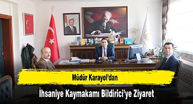 Müdür Karayol'dan, İhsaniye Kaymakamı Bildirici'ye Ziyaret