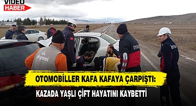 Otomobiller Kafa Kafaya Çarpıştı: Kazada Yaşlı Çift Hayatını Kaybetti