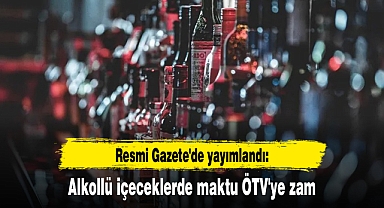 Resmi Gazete'de yayımlandı: Alkollü içeceklerde maktu ÖTV'ye zam