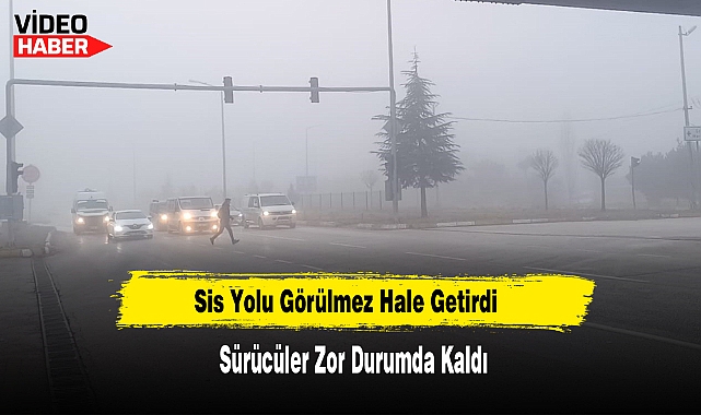 Sis Yolu Görülmez Hale Getirdi, Sürücüler Zor Durumda Kaldı