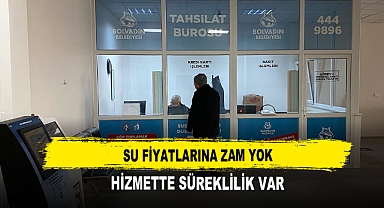 Su Fiyatlarına Zam Yok Hizmette Süreklilik Var